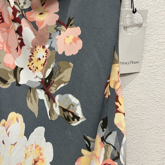 Revolve Privacy Please Cowl Neck Watercolor Floral Mini Dress - Picture 8 of 9